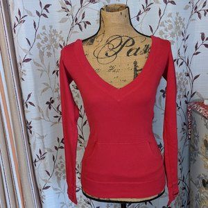 Outlaw, Red Long-sleeve V-neck. Size: S.